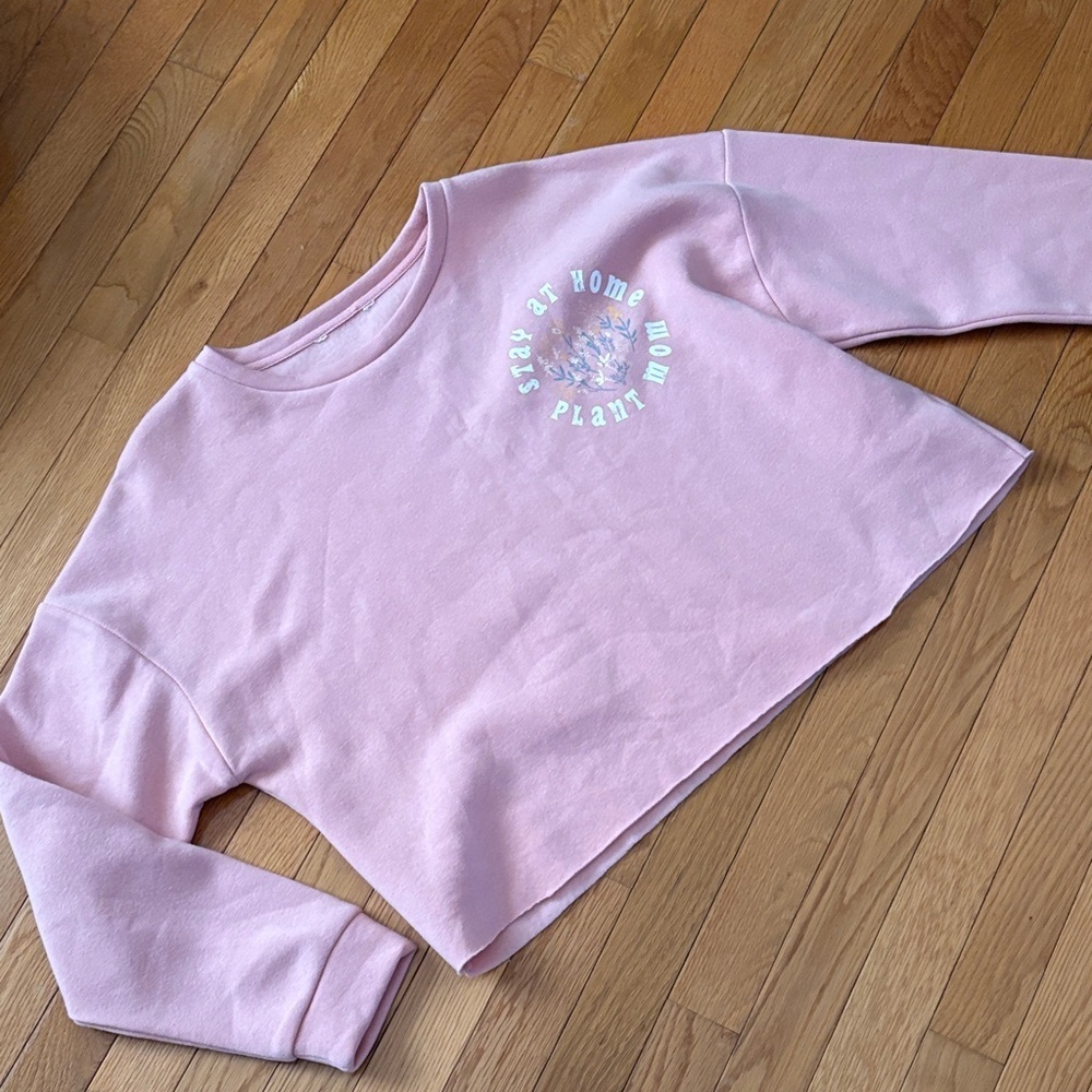 Pink Crop Top - Stay at Home Plant Mom - Picture 5 of 5